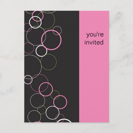 Champagne bubbels op zwart Briefkaart (Voorkant)