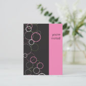 Champagne bubbels op zwart Briefkaart (Staand voorkant)