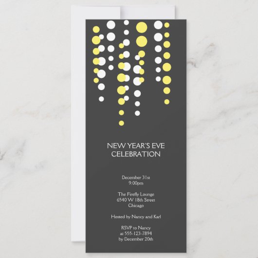 Champagne bubble grijs moderne feestdag kaart (Voorkant)