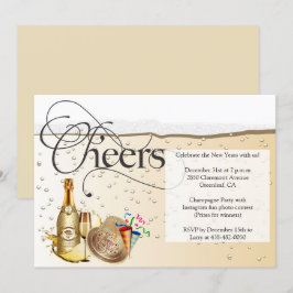 Champagne Bubble New Years Eve Party Kaart