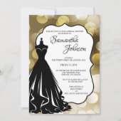 Champagne Bubbles Bruids Douche Uitnodiging (Voorkant)