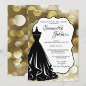 Champagne Bubbles Bruids Douche Uitnodiging (Voorkant / Achterkant)