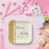 Champagne Bubbles Brunch Bubble Vrijgezellenfeest Papieren Bordje (Feest)