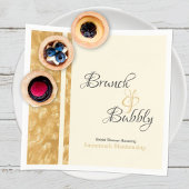 Champagne Bubbles Brunch Bubbly Bruidsfeest Servet