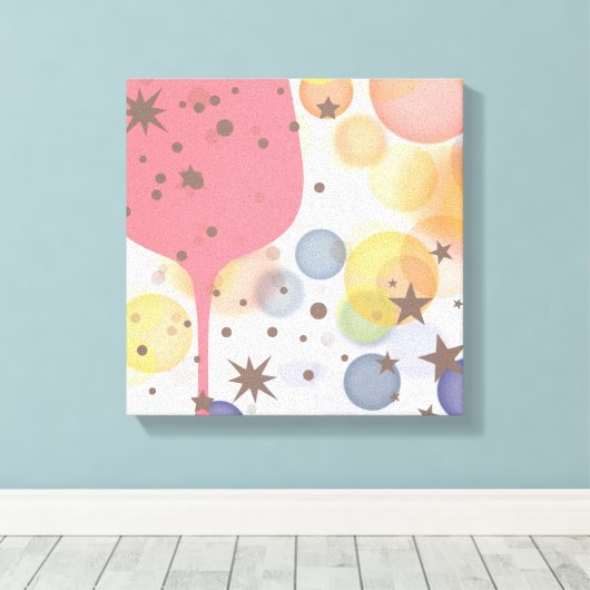 Champagne Bubbles Canvas Afdruk (Insitu (Houten vloer))