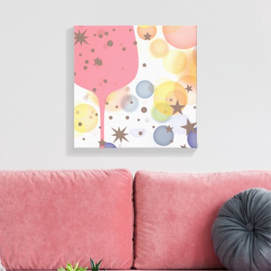 Champagne Bubbles Canvas Afdruk (Insitu (Woonkamer))