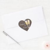 Champagne & Bubbles Celebration Paar Sticker (Envelop)