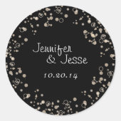 Champagne Bubbles Envelop Sticker Seal (Voorkant)