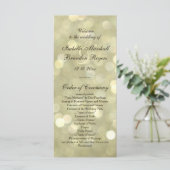 Champagne Bubbles Huwelijksprogramma Programmakaart (Staand voorkant)