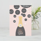 Champagne Bubbles | Nieuwe uitnodiging van Eve-par (Staand voorkant)