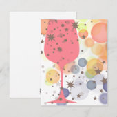 Champagne Bubbles Notitiekaartje (Voorkant / Achterkant)