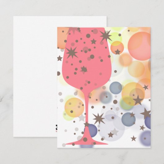 Champagne Bubbles Notitiekaartje (Voorkant / Achterkant)