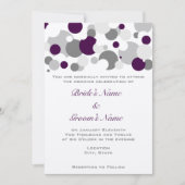 Champagne Bubbles Paars/zilver Kaart (Voorkant)