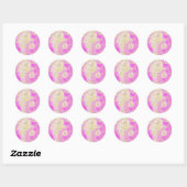 Champagne Bubbles Ronde Sticker (Vel)