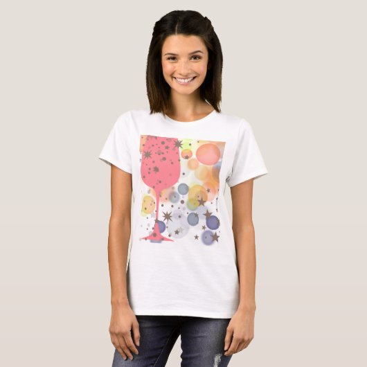 Champagne Bubbles T-shirt (Voorkant volledig)