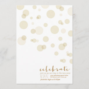 Champagne Bubbles - Uitnodiging van nieuwjaarsfees