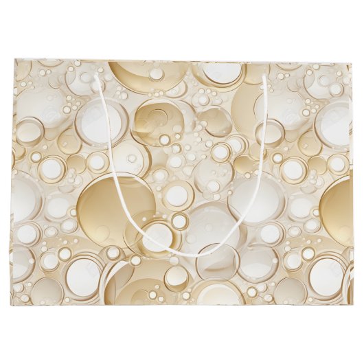 Champagne Bubbles Viering Gift Bag Groot Cadeauzakje (Achterkant)