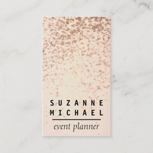 Champagne Bubbles Visitekaartje (Voorkant)