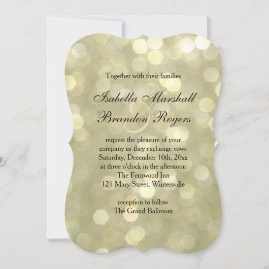 Champagne Bubbles Wedding Kaart (Voorkant)