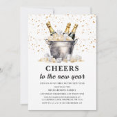 Champagne Budget Proost op het nieuwjaarsfeest Kaart (Voorkant)