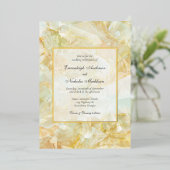 Champagne Burst Crystal Edelsteen bruiloft Folie Uitnodiging (Staand Voorkant)