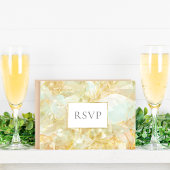 Champagne Burst Crystal Edelsteen Wedding RSVP Uitnodiging Briefkaart