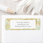 Champagne Burst Crystal Retour Adreslabels Etiket (Insitu)