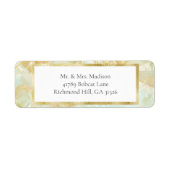 Champagne Burst Crystal Retour Adreslabels Etiket (Voorkant)