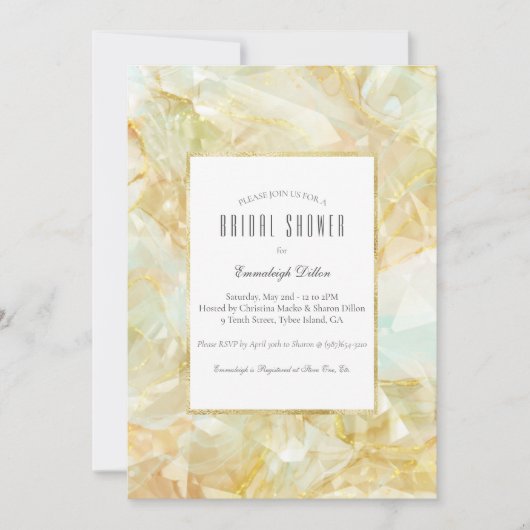 Champagne Burst Crystal Vrijgezellenfeest Kaart (Voorkant)