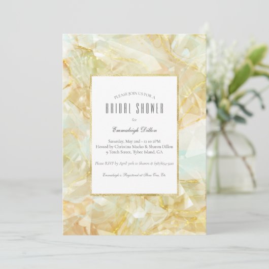 Champagne Burst Crystal Vrijgezellenfeest Kaart (Staand voorkant)