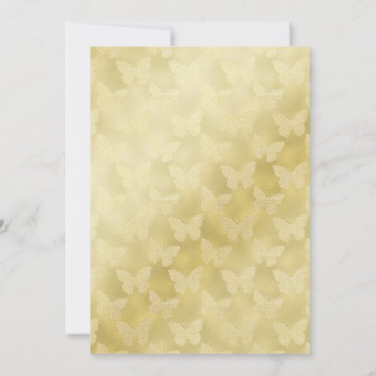 Champagne Burst Crystal Wedding Kaart (Achterkant)