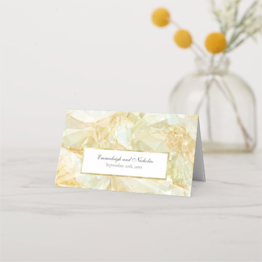 Champagne Burst Crystal Wedding Plaatskaartje (Achterkant)