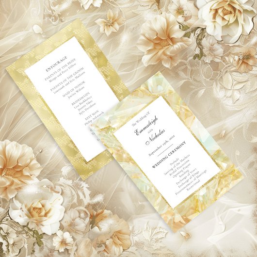 Champagne Burst Crystal Wedding Programma's