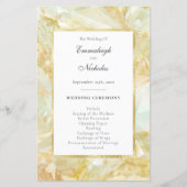 Champagne Burst Crystal Wedding Programma's (Voorkant)