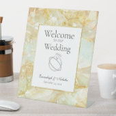 Champagne Burst Crystal Wedding Reclamebord Met Voetstuk (Insitu)