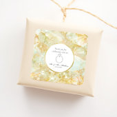 Champagne Burst Crystal Wedding Vierkante Sticker