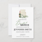 Champagne & Cake Bruids Douche Uitnodiging (Voorkant)