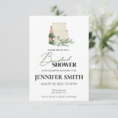 Champagne & Cake Bruids Douche Uitnodiging (Staand voorkant)