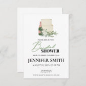 Champagne & Cake Bruids Douche Uitnodiging (Voorkant / Achterkant)