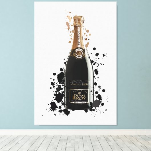 Champagne Canvas Afdruk (Insitu (Houten vloer))