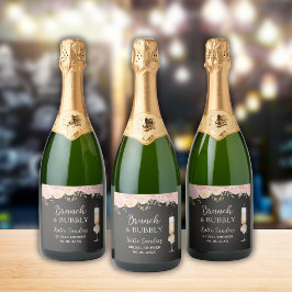 Champagne Celebration Bridal Shower Exquisite Flow Sparkling Wijnetiket