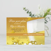 Champagne Celebration Invitation Kaart (Staand voorkant)