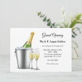 Champagne Celebration Invitation Kaart (Staand voorkant)