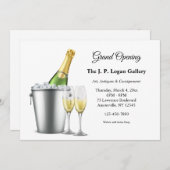 Champagne Celebration Invitation Kaart (Voorkant / Achterkant)