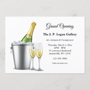 Champagne Celebration Invitation Kaart