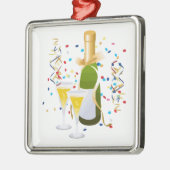 Champagne Celebration Metalen Ornament (Links)