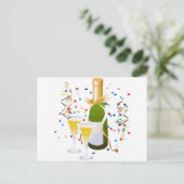 Champagne Celebration Uitnodiging Briefkaart (Staand voorkant)