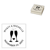Champagne Celebration Wedding / Jubileum Custom Rubberstempel (Gestempeld)