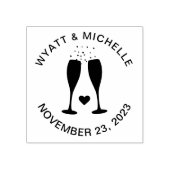 Champagne Celebration Wedding / Jubileum Custom Rubberstempel (Afrduk)