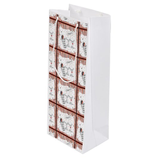 Champagne Celebration Wijn Cadeautas (Voorkant Gekanteld)